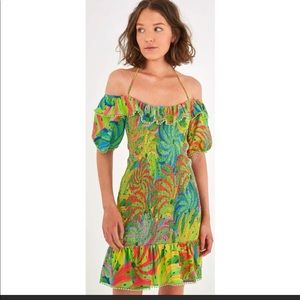 FARM Rio Neon Banana Mini Dress in great condition!